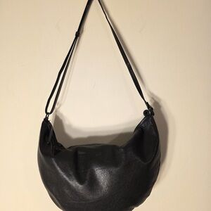 Elegant Black Leather Hobo Bag